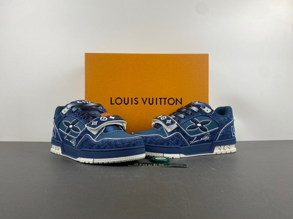 Louis Vuitton Trainer Blue Velcro.