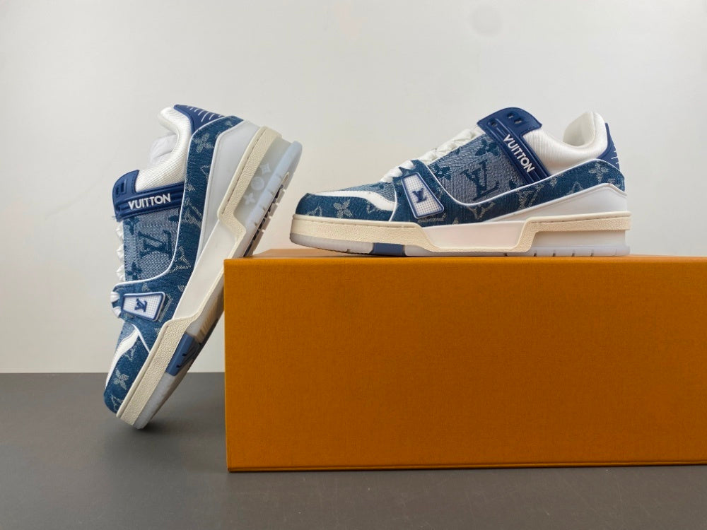 Louis Vuitton Trainer Blue Denim.