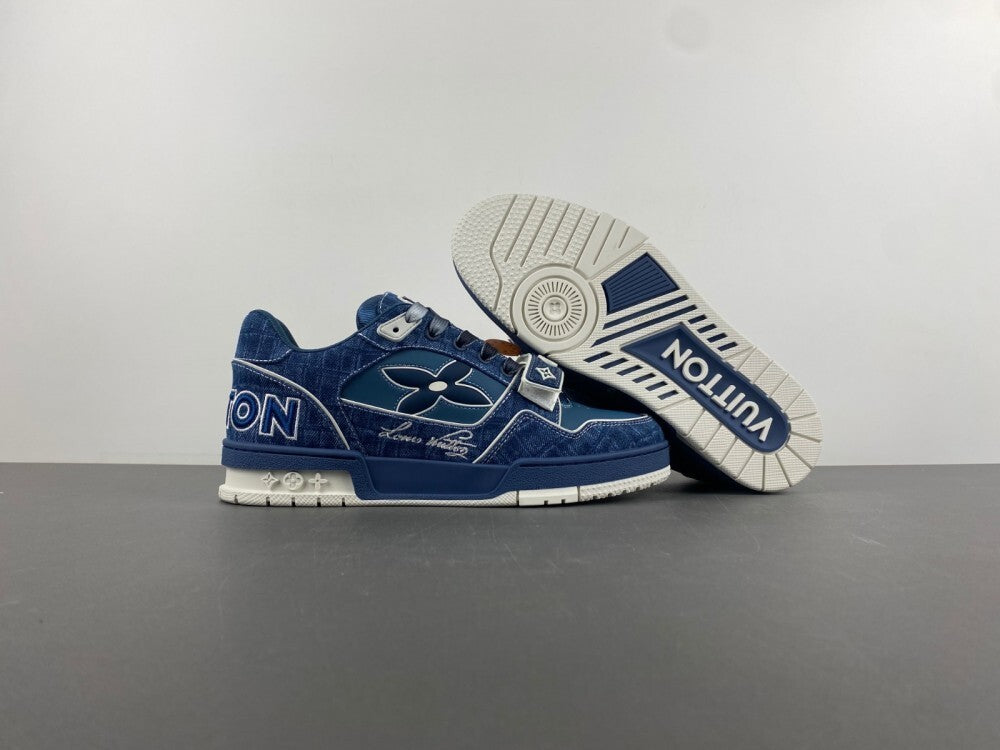 Louis Vuitton Trainer Blue Velcro.