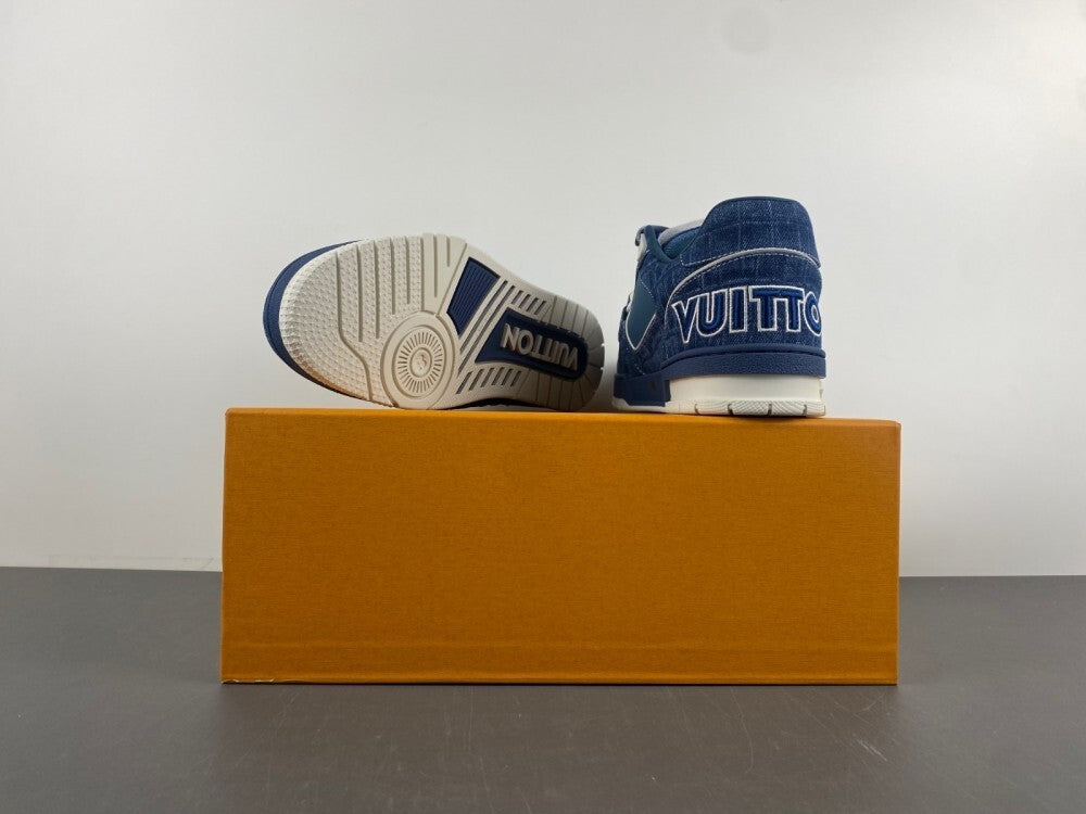 Louis Vuitton Trainer Blue Velcro.