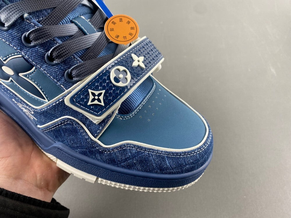 Louis Vuitton Trainer Blue Velcro.